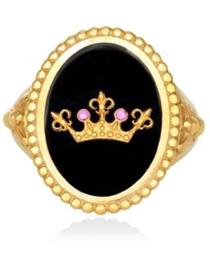 Myrto Katramadou Jewellery Queen Bee Ruby– Ring - Black