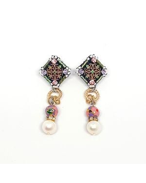 Ariel.c Jewellery Kerosang Floral - Black
