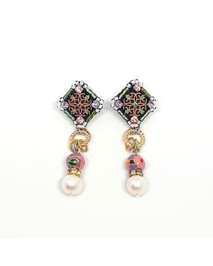 Ariel.c Jewellery Kerosang Floral - Black