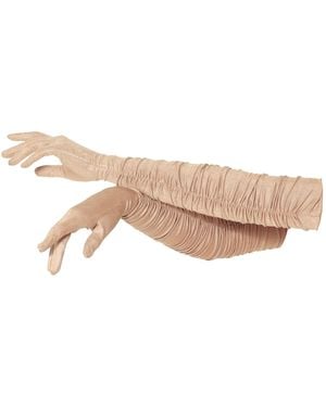 AGGI by HALEWSKI Paris Long Draped Gloves - Natural