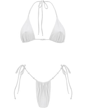 Seanay Bikini With Tahitian Keshis - White