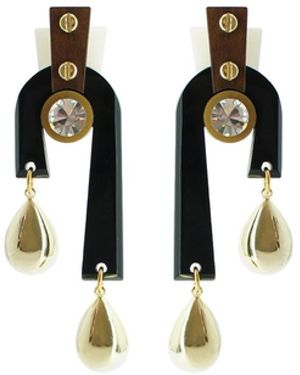 Gissa Bicalho Earring Libra Deco - Black
