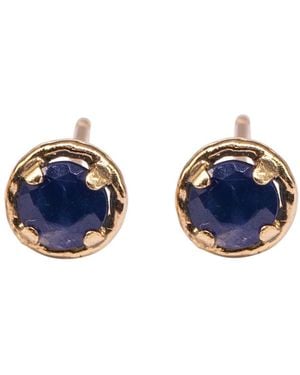 Lily Flo Jewellery Sapphire Stud Earrings - Metallic