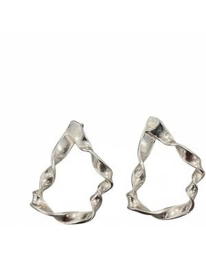 Mitsymay Jewellery Twists & Tangled Teardrop Earrings - Metallic