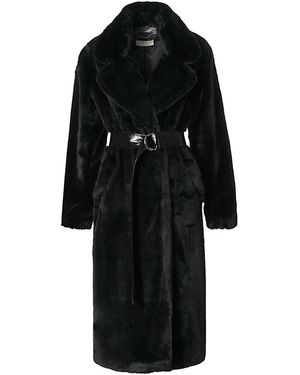 AGGI by HALEWSKI Kylie Warm Faux Fur Coat - Black