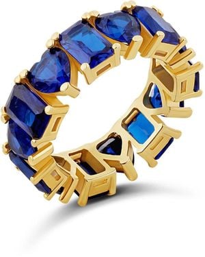 SHYMI Heart And Emerald Eternity Band - Blue