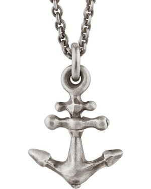 Snake Bones Anchor Pendant - Metallic