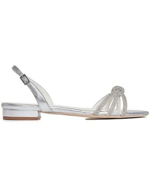 Ginissima Daisy Sandals, Genuine Leather, Round Toe - White