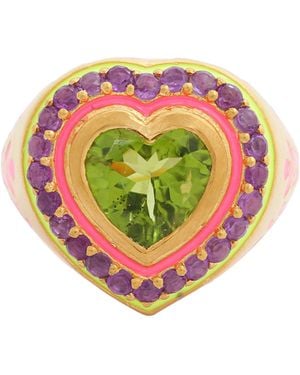 Après Youth Firework Heart Ring - Green