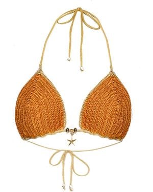 Cherina Beachwear Llc Sasha Top Crochet - Brown