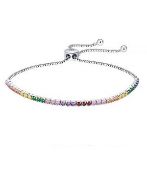 Shaded the Label Sorcha Diamond Adjustable Tennis Bracelet - White