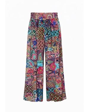 Introvertie VIENNA Johnny Silk Palazzo Trousers - Red