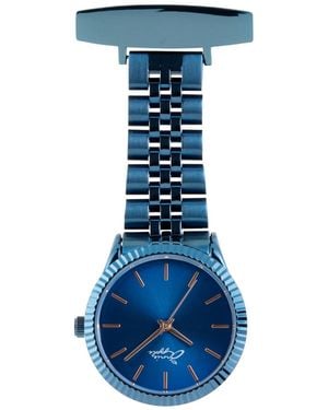 Bermuda Watch Company Callista Rose Gold/royal Blue Link Fob
