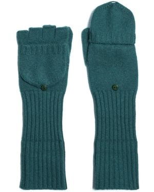 Bel Cashmere Long Cashmere Mittens - Green