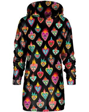 Aloha From Deer Oversized Cotton Hoodie Dress - Green