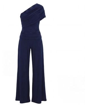 Atom Label Rhodium Jumpsuit - Blue