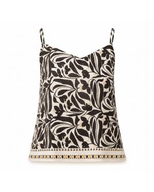 Exquise Abella Spaghetti Strap Blouse - Black