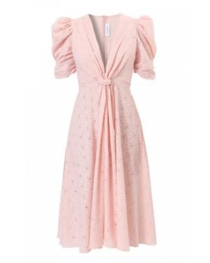AGGI by HALEWSKI Alta Peach Lace Embroidered Midi Dress - Pink