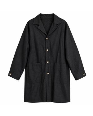 Taka Linen Workjacket - Black