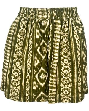L2R THE LABEL Morocco Linen Boxer Shorts - Green