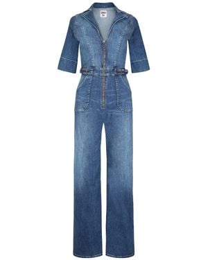 Donna Ida Cassandra The Flared Jumpsuit - Blue