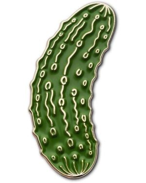 Make Heads Turn Enamel Pin Dill Pickle - Green