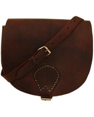 Berber Leather The Temara Large Saddle Bag - Brown