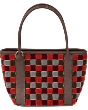 Velvet Atelier Cholito Terracotta Hand Bag - Red