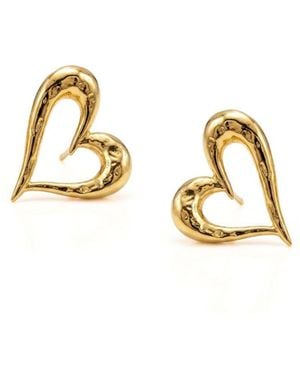Jaredjamin Heartfelt Clip Earrings - Metallic