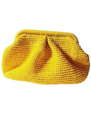 Springmoonatelier Handmade Raffia Clutch Bag – Bold, Bright, Beautiful - Yellow