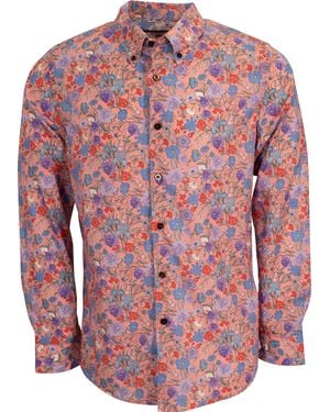 lords of harlech Morris Rose Floral Shirt - Red