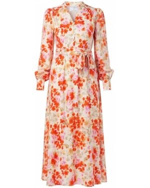 Franchetti Bond Tomassa Pansies Occasion Dress - Red