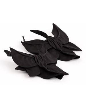 Julia Allert Petal Sculpture Shoe Clips - Black
