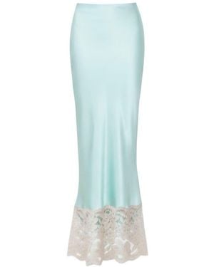 Montce Seafoam Silkie Natalia Skirt W Lace - Blue