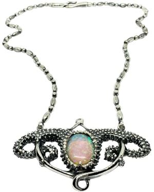 Tg-Jewellery by Tamara Gervasio Sea Urchin Necklace With Fire Opal Cabochon - Multicolour