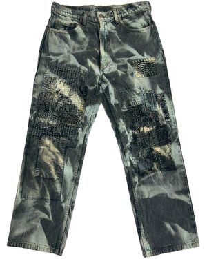 Zasta Studio Carbon Clash Denim Trousers A - Green