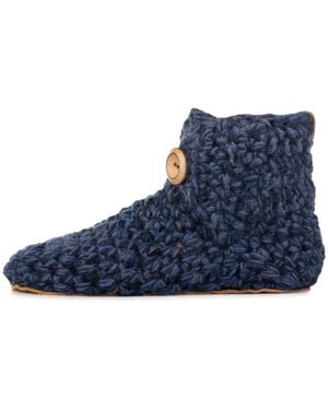 Kingdom of Wow Extra Cosy Boot Wool Slippers For - Blue