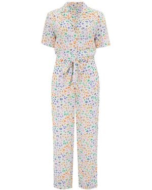Sugarhill Rachel Jumpsuit Off Multi, Mottled Leopard - White