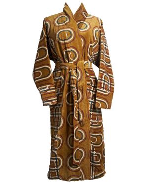 Babs Boutique NYC Neutrals Velvet Robe - Metallic