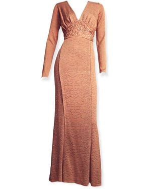 Maria Aristidou Neutrals Neoma Gown - Pink