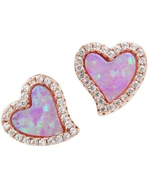 KAMARIA Amore Heart Stud Earrings - Purple