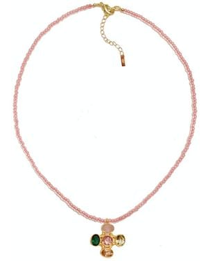 Adriana Pappas Designs Tres Chic Necklace - Metallic