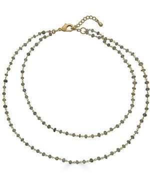 Loni Paul Jewelry Two Strand Delicate Moonstone Necklace - Metallic