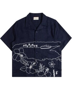 Far Afield Veloso Landscape Shirt - Blue