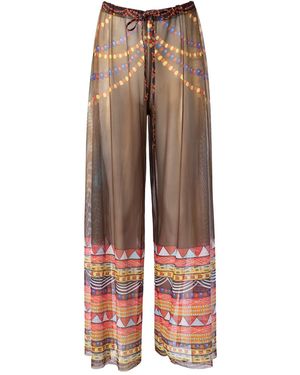Rodasoleil Smart Swimwear Tan-Through Mesh Lightweight Beach Trousers Africa - Brown
