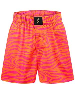 Ekcentrik Satin Boxers Wild Sunrise - Red