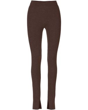 SALANIDA Barra Ribbed 100% Merino Leggings Chocolate - Brown