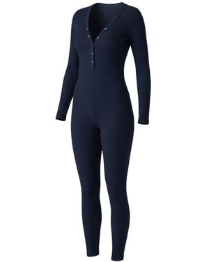 Altra Volta Sculpt-Rib Snap Jumpsuit - Blue
