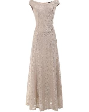 Luna Fashion House Neutrals Maxi Lace Gown, Bruna - Natural