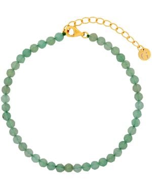 Gold Trip Aventurine Beaded Bracelet - Green